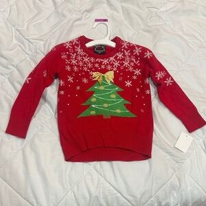NEW Wish Red Holiday Sweater with Snowflake Pattern size 3T